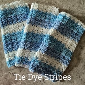 Dish Cloths, Set of 3, 100% Cotton, Hand Crocheted